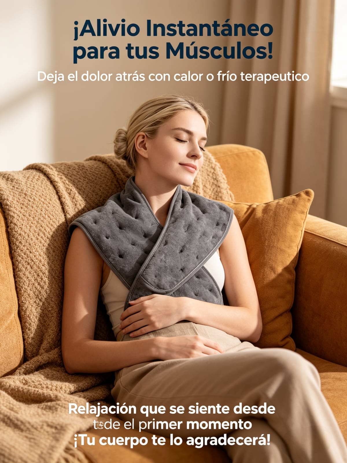 Manta Cuello Y Hombros Alivia El Dolor
