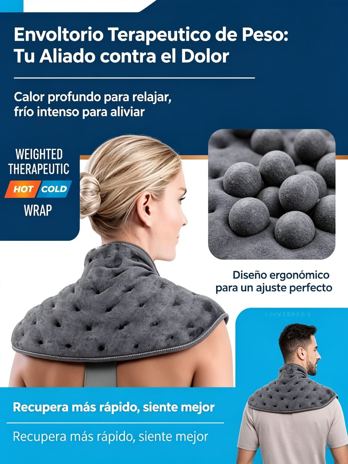 Manta Cuello Y Hombros Alivia El Dolor